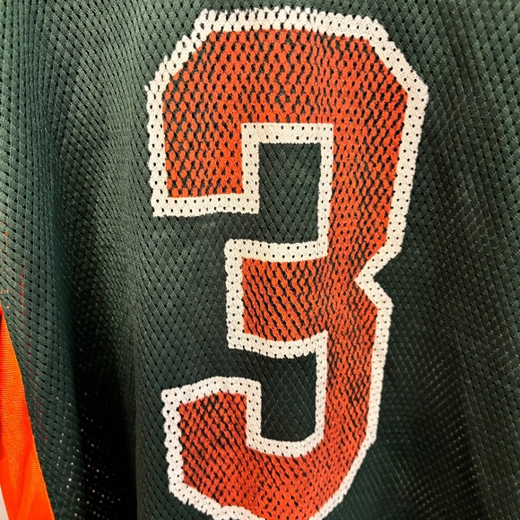 Starter University of Miami UM Miami Hurricanes #3 Football Jersey Size Large - Picture 5 of 16